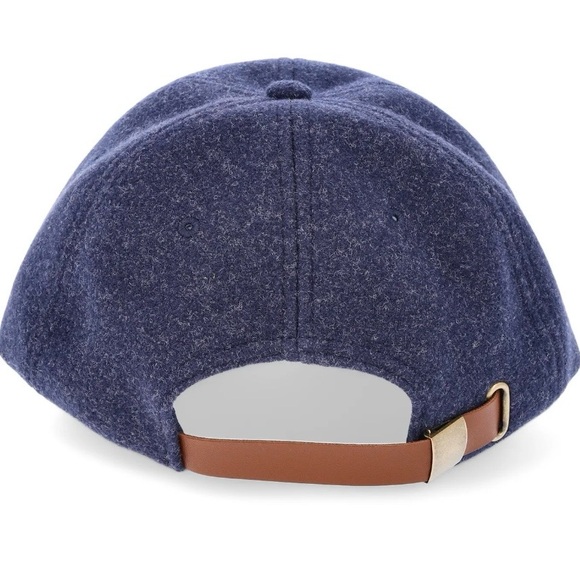 Time and Tru Women's Felt Baseball Cap, Blue - Picture 3 of 3